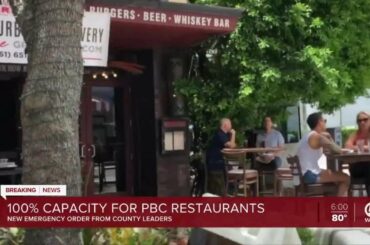 Palm Beach County restaurants now allowed to have 100% seating capacity