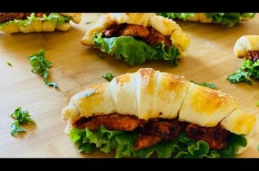 Croissant  Sandwiches | Croissant Chicken  Sandwiches | Quick Sandwich Recipe