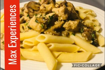 How to make Chicken & mushroom pasta | italian food | creamy mushroom chicken pasta | pasta recipes