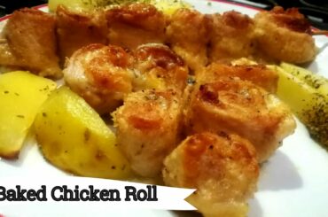 Baked Chicken With Potatoes | Italian Chicken Recipe | Ham and stuffed Cheese | Easy Italian food