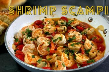 Shrimp Scampi and Italian Bread