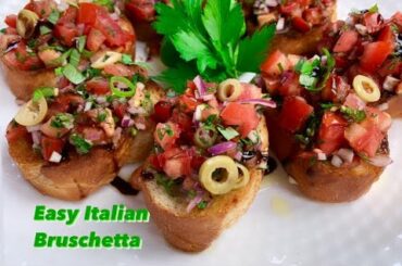 How to make italian Bruschetta | Easy Recipe |  بروشيتا  - من المقبلات الإيطالية