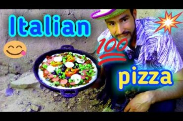 Cooking DELICIOUS pizza in the mountains (pizza Dough)