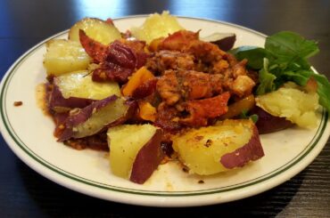 Italian marinara with Japanese sweet potato and lobster