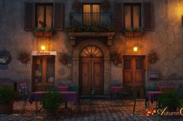COZY ITALIAN CAFE AMBIENCE: Chatter, Wine Pouring, Music, Night Sounds