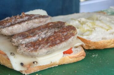 Italian Sausages and Meat Sandwiches Sicily Style. London Street Food