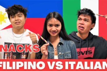 PINOY / ITALIANS TRY FILIPINO FOOD | SNACKS edition PART 2 | Filipino vs Italian [ITA/ENG SUB]