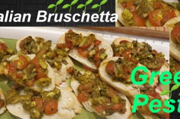 Italian Style Bruschetto || Starter recipe||Pesto sauce Bruschetto ||