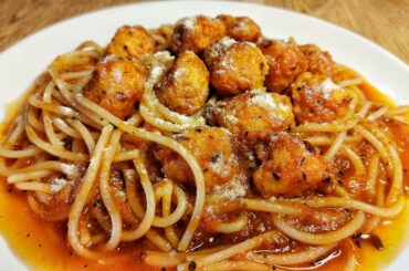 Prawn Balls in Spaghetti | Italian recipe | ইতালিয়ান স্প্যাঘেটি | Homemade