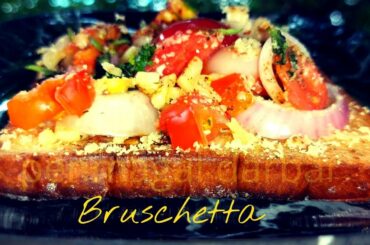 Bruschetta simple recipe in tamil//Chilly Garlic bread quick preparation//Indo Italian style bread//