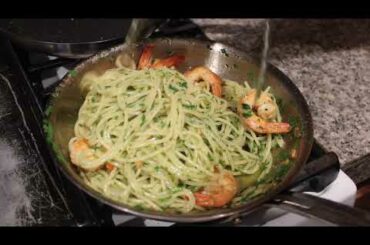 Garlic and Oil pasta (aglio e olio) w/shrimp