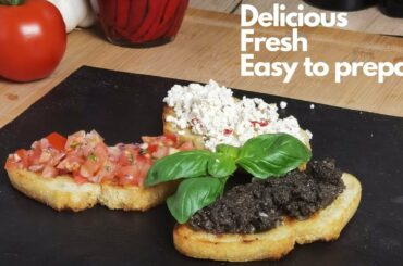 Italian Bruschetta in Three Ways  !! Italian Recipe by Guten Appetit / Enjoy it !!