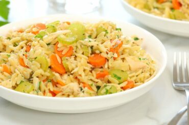 Hearty Chicken Orzo | 20 Minute Dinner in One Pot