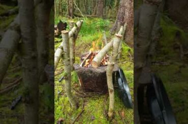 "Drunk" Salmon CampFire Cooking 😍  @jeanpatriquecookware #WhateverPan #menwiththepot