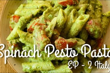 Spinach pesto pasta I Ep - 2 Italy I Around the world I recipe by Clean Eating Habitat