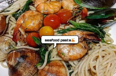 🍝seafood pasta and italian pasta, easy recipe l philippines☀