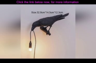 Review Seletti Bird Wall Lamp Italian Modern Resin White Black Light for Bedroom BedsideLiving Room