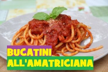 BUCATINI ALL'AMATRICIANA RECIPE. HOW TO MAKE SUPER TASTY TRADITIONAL ITALIAN PASTA.