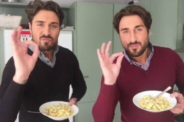 Tagliatelle with Italian sausage in a creamy leek sauce - The Alberti Twins