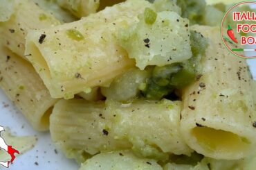 2-veggies pasta with Potatoes and Peas - Vegetarian Italian recipe