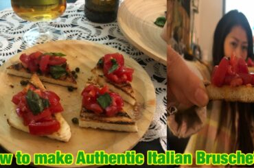 Authentic Italian Bruschetta with Tomato & Basil Easy Recipe/ Easy Appetizer/ Food Ventures