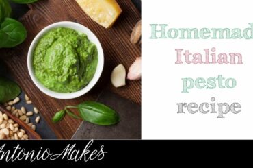 How to make fresh tasty pesto in 5 minutes! Traditional homemade Italian basil pesto from scratch