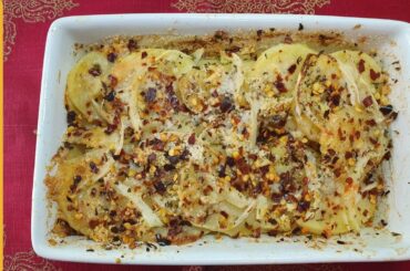 Italian Baked Potatoes Recipe | One Pot Potato Lasagne | Roasted Potatoes with Parmesan Cheese