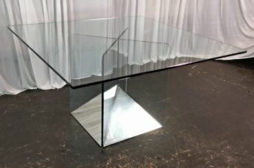 1970's Italian Glass Designer Dining Table