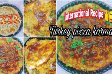Turkey korma Pizza by Faizees suprise How to make Turkey pizza in Tamil
