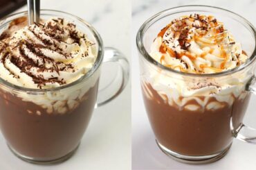 Homemade Italian hot chocolate recipe (Cioccolata Calda) Classic & Caramel Hot Chocolate
