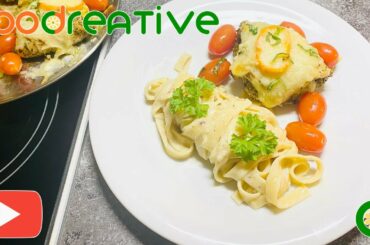 Chicken Pesto &  Creamy Pasta Alfredo | Recipe  | Italian food - foodreative.com