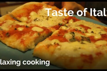 ITALIAN SOURDOUGH PIZZA recipe at home  - cooking sounds only