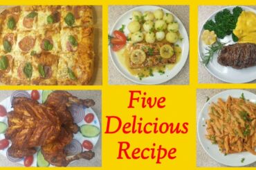 Italian Pizza | Tandoori Chicken | Beef steak | Lemon butter Salmon | Salmon Pasta | Tasty Recipe