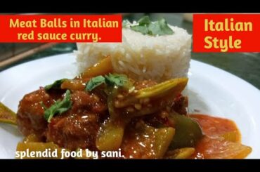 meat balls in Italian red sauce||Italian meat balls recipe||Italian food