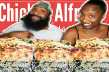 CHICKEN ALFREDO LASAGNA | CHICKEN + ITALIAN TURKEY SAUSAGE | OUTFIT OF THE DAY(OOTD)| 🇯🇲COUPLE