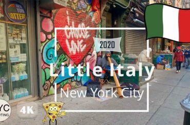 4k60 New York City: Little Italy Virtual Tour (2020)