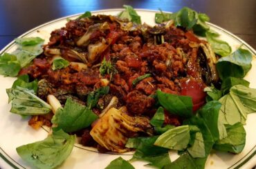 Italian Marinara with Bok Choy and Beyond Beef