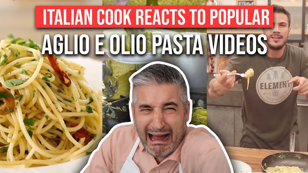 Italian Chef Reacts to Most Popular SPAGHETTI AGLIO E OLIO Videos Italian Chef Reacts to Most Popular SPAGHETTI AGLIO E OLIO Videos
