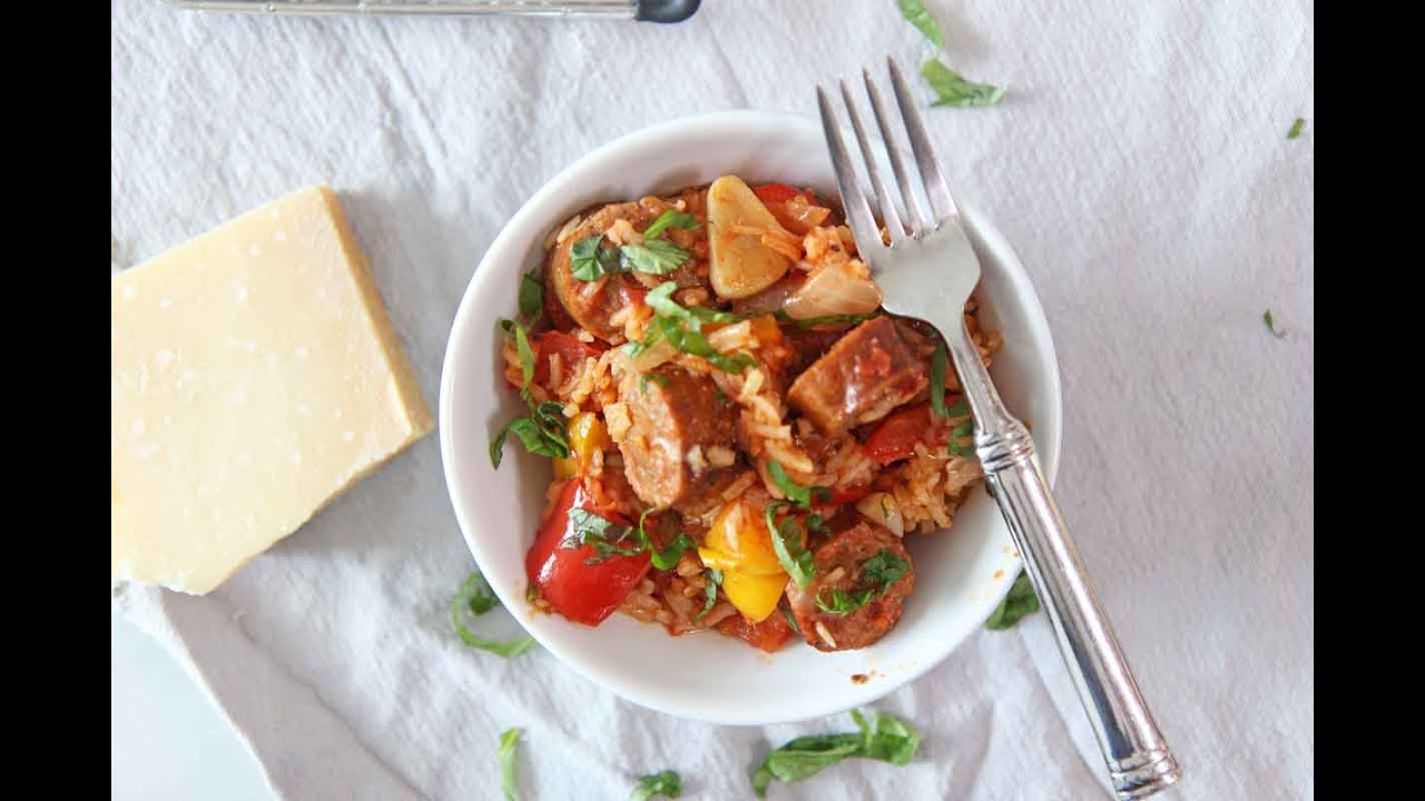 How to Make Sausage and Pepper Rice How to Make Sausage and Pepper Rice