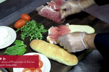 Cooking with Chef Anthony at New York Pizzeria & Italian Kitchen - Prosciutto & Burrata Sandwich
