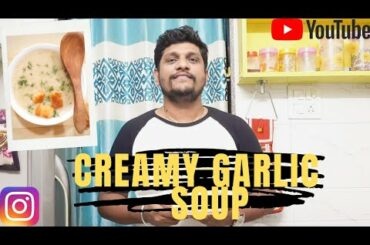 CREAMY GARLIC SOUP|| ITALIAN STYLE GARLIC SOUP|| BY SACHI'S FOOD JOURNEY||