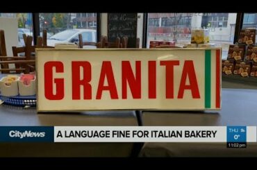 A language fine for Italian bakery