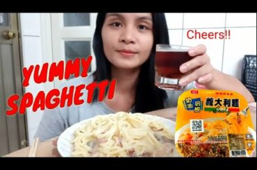 MUKBANG| ITALIAN SPAGHETTI WITH BACON SAUCE| EATING SHOW| Taiwan Vlogger