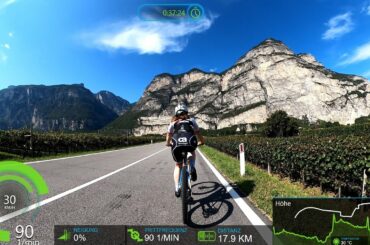 45 minutes Fat Burning Indoor Cycling Workout South Tyrol Italy Garmin 4K Video