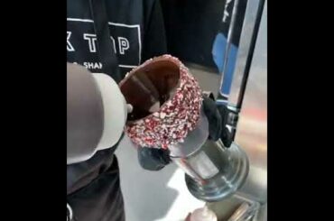 Italian cake ice cream with chocolate