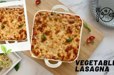 The Best Veggie Lasagna / Lasagne - Italian Baked Pasta Dish. Vegetarian Lasagne