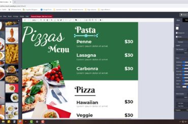 Design Italian Restaurant Pizzas Menu by Using VP InfoART