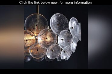 Deal Modern Italian HongKong light luxury Ins frosted glass circular living room bedroom dining roo