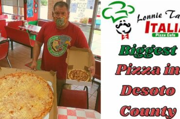 Largest Pizza in Desoto County Mississippi Lonnie Tant's Italian Pizza Cafe