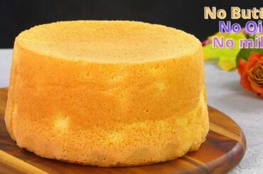Oil free 3 ingredients Super soft Italian Sponge cake recipe by Tiffin Box | Easy tea time cake